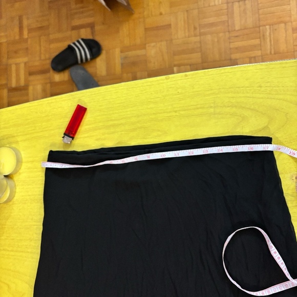 Vintage flow skirt mesh black 90s - Picture 4 of 7